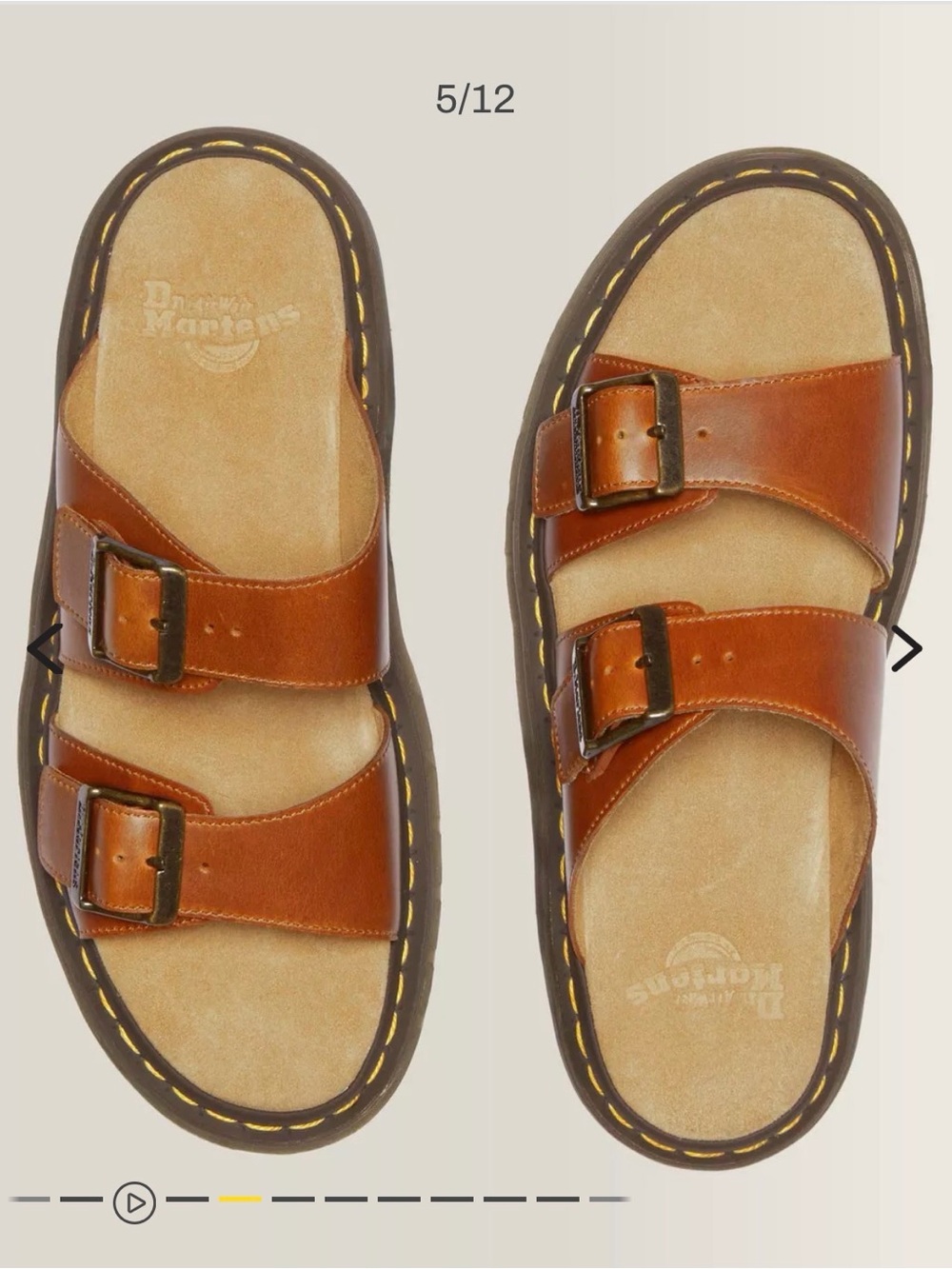 Dr.Martens Leather Buckle Slide Sandals - Picture 7 of 8